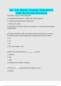 Ch&period; 14&colon; Water Supply Questions with Accurate Answers