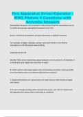 Fire Apparatus Driver&sol;Operator - MWS Module 4 Questions with Accurate Answers
