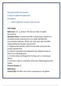 Test Bank for Nursing Health Assessment&colon; A Clinical Judgment Approach&comma; 4th Edition &ndash; Sharon Jensen & Ryan Smock &ndash; 20 NCLEX&sol;HESI-Style Questions per Chapter with Verified Rationales