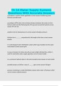 Ch 14 Water Supply Systems Questions With Accurate Answers