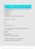Chapter 14 Water Supply Systems Questions with Accurate Answers