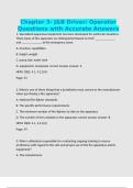 Chapter 3- J&B Driver&sol; Operator Questions with Accurate Answers