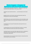 Water Supply - Chapter 14 Questions with Accurate Answers