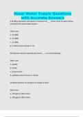 Hose&sol; Water Supply Questions with Accurate Answers