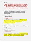 CBMT EXAM NEWEST 2025&sol; 2026 ACTUAL EXAM TEST BANK&vert; CERTIFICATION BOARD FOR MUSIC THERAPISTS EXAM PREP WITH COMPLETE 400 REAL EXAM QUESTIONS AND CORRECT DETAILED ANSWERS &lpar;VERIFIED ANSWERS&rpar; ALREADY GRADED A&plus; &lpar;MOST RECENT&excl;&excl;&rpar;
