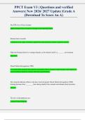 PPCT Exam V3 &vert; Questions and verified  Answers&vert; New 2026&sol; 2027 Update &vert;Grade A &lpar;Download To Score An A&rpar;