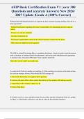 AFIP Basic Certification Exam V1 &vert; over 300  Questions and accurate Answers&vert; New 2026&sol;  2027 Update &vert;Grade A &lpar;100&percnt; Correct&rpar;