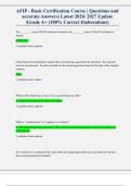 AFIP - Basic Certification Course &vert; Questions and  accurate Answers&vert; Latest 2026&sol; 2027 Update &vert;Grade A&plus; &lpar;100&percnt; Correct Elaborations&rpar;
