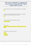 AFIP - Basic Certification V1 &vert; Questions and  accurate Answers&vert; Latest 2026&sol; 2027 Update &vert;Grade A &lpar;100&percnt; Correct&rpar;