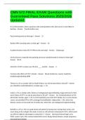 CMN 572 FINAL EXAM Questions with Guaranteed Pass Solutions 2025&sol;2026 Updated&period;