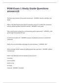 POM Exam 1 Study Guide Questions answers