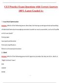 CLT Practice Exam &lpar;Latest 2026&sol;2027 Update&rpar; Complete Questions and Guide Answers&comma; 100&percnt; Verified Graded A&plus;