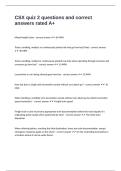 CSX quiz 2 questions and correct answers rated A&plus;