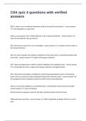 CSX quiz 4 questions with verified answers