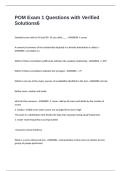 POM Exam 1 Questions with Verified Solutions