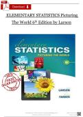 Test Bank &ndash; Elementary Statistics&colon; Picturing the World&comma; 6th Edition by Ron Larson & Betsy Farber