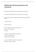 POM Exam Review Questions and Answers