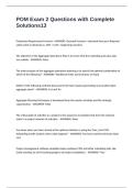 POM Exam 2 Questions with Complete Solutions