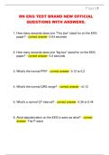 RN EKG TEST BRAND NEW OFFICIAL  QUESTIONS WITH ANSWERS&period;