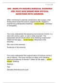 SIM - MARILYN HUGHES SURGICAL SCENARIO  PRE&lowbar;POST QUIZ BRAND NEW OFFICIAL  QUESTIONS WITH ANSWERS&period; 