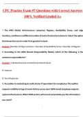 CPC Practice Exam -7 &lpar;Latest 2026&sol;2027 Update&rpar; Complete Questions and Guide Answers&comma; 100&percnt; Verified Graded A&plus;