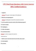 CPC Final Exam &lpar;Latest 2026&sol;2027 Update&rpar; Complete Questions and Guide Answers&comma; 100&percnt; Verified Graded A&plus;