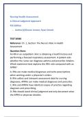 Test Bank for Nursing Health Assessment&colon; A Clinical Judgment Approach&comma; 4th Edition &ndash; Jensen & Smock &vert; NCLEX&sol;HESI-Style Questions with Rationales