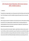 CPC Practice Exam D &lpar;Latest 2026&sol;2027 Update&rpar; Complete Questions and Guide Answers&comma; 100&percnt; Verified Graded A&plus;