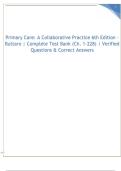 Primary Care&colon; A Collaborative Practice 6th Edition &ndash; Buttaro &vert; Complete Test Bank &lpar;Ch&period; 1&ndash;228&rpar; &vert; Verified Questions & Correct Answers