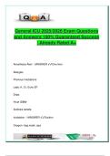General ICU &ndash; 140 Exam Questions & Verified Answers &ndash; Respiratory Failure&comma; Mechanical Ventilation&comma; Shock Management &ndash; Critical Care 2025&sol;2026