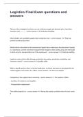 Logistics Final Exam questions and answers -14&period;docx
