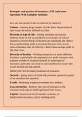 Principles and practice of insurance &lpar; CIP &rpar; mid-term Questions With Complete Solutions