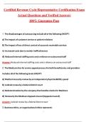 CRCR Certification Exam &lpar;Latest 2026&sol;2027 Update&rpar; Complete Questions and Guide Answers&comma; 100&percnt; Verified Graded A&plus;