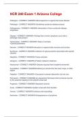 HCR 240 FINAL EXAM PATHO QUESTIONS & ANSWERS VERIFIED 100&percnt; CORRECT&excl;&excl;