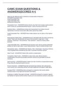 CAWC EXAM QUESTIONS & ANSWERS&lpar;SCORED A&plus;&rpar;