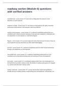 roadway worker &lpar;Module 6&rpar; questions with verified answers