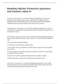 Roadway Worker Protection questions and answers rated A&plus;