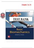 Test Bank for Basic Biomechanics &lpar;8th Edition&rpar; by Susan Hall &ndash; Chapters 1 to 15 &lpar;Complete & Verified&rpar;