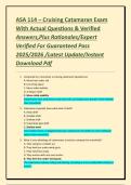 ASA 114 &ndash; Cruising Catamaran Exam With Actual Questions & Verified Answers&comma;Plus Rationales&sol;Expert Verified For Guaranteed Pass 2025&sol;2026 &sol;Latest Update&sol;Instant Download Pdf