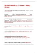 NUR 425 MedSurg 2 - Exam 3 &lpar;Study Guide&rpar;Questions and Answers Best rated A&plus; Guaranteed Success Latest Update