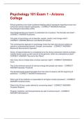 Psychology 101 Exam 1 - Arizona College Questions With 100&percnt; Correct Answers&period;