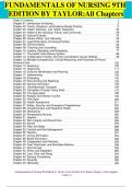 Fundamentals of Nursing 9th Edition by Taylor &ndash; Complete Test Bank All Chapters A&plus;