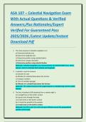 ASA 107 &ndash; Celestial Navigation Exam With Actual Questions & Verified Answers&comma;Plus Rationales&sol;Expert Verified For Guaranteed Pass 2025&sol;2026 &sol;Latest Update&sol;Instant Download Pdf