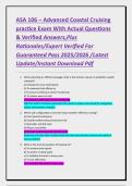 ASA 106 &ndash; Advanced Coastal Cruising practice Exam With Actual Questions & Verified Answers&comma;Plus Rationales&sol;Expert Verified For Guaranteed Pass 2025&sol;2026 &sol;Latest Update&sol;Instant Download Pdf
