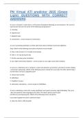 PN Virtual ATI predictor 2025 &lpar;Green Light&rpar; QUESTIONS WITH CORRECT ANSWERS