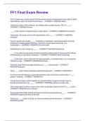 FF1 Final Exam Review  Questions & Answers Solved 100&percnt; Correct&excl;&excl;