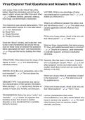 Virus Explorer Test Questions and Answers Rated A