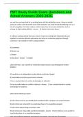 PMT Study Guide Exam Questions and Actual Answers 2025-2026&period;