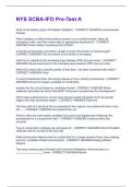 NYS SCBA-IFO Pre-Test A Questions and Answers Best rated A&plus; Guaranteed Success Latest Update