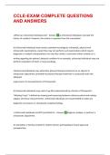 CCLE-EXAM COMPLETE QUESTIONS AND ANSWERS